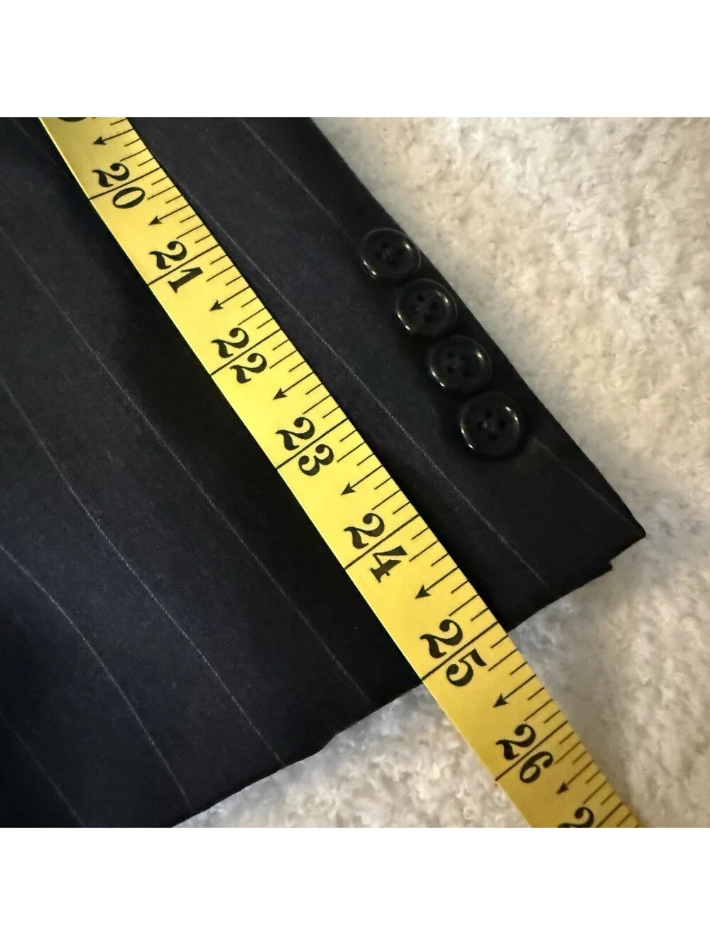 Jos A Bank Signature Suit 48L Pants 40x31 Charcoal Pinstripe 100% Wool